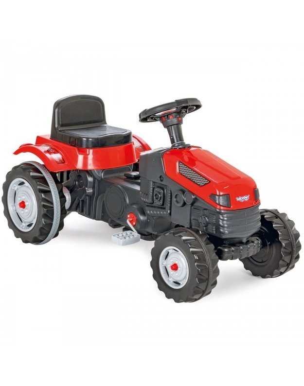 WOOPIE Traktorius su pedalais - raudonas